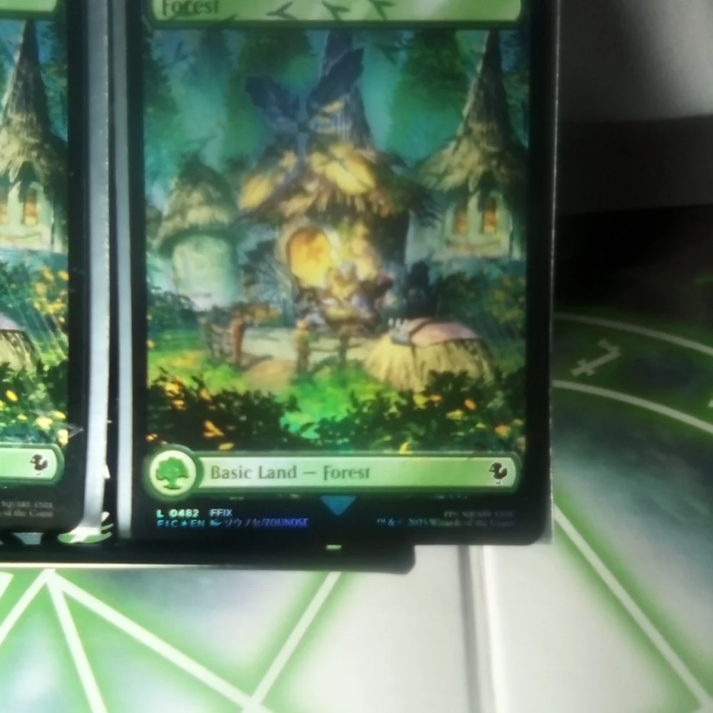 2 CHOCOBO TRACKS FOIL Full Art FOREST Basic Land FIC NM Cards #0482